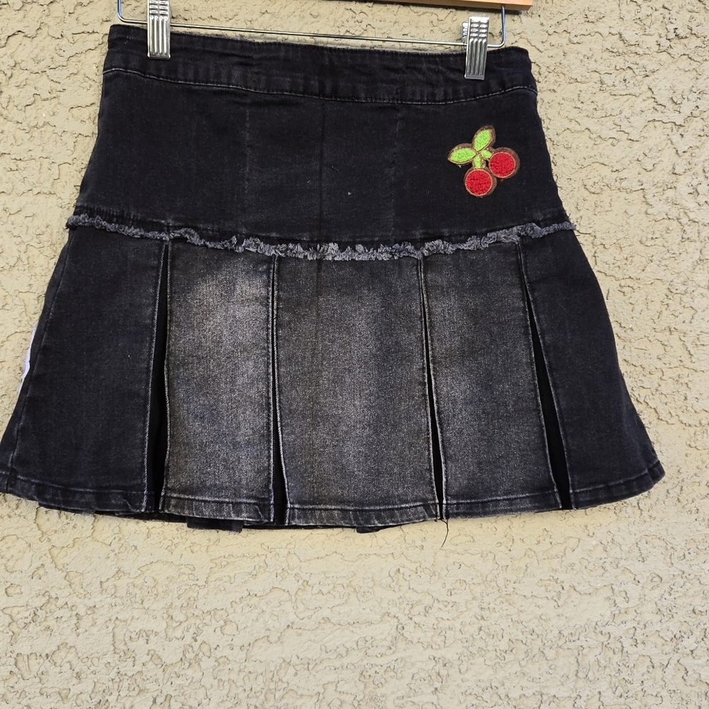 Immodel Patchwork Pleated Mini Skirt - image 5